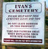 Evans Cemetery Sign