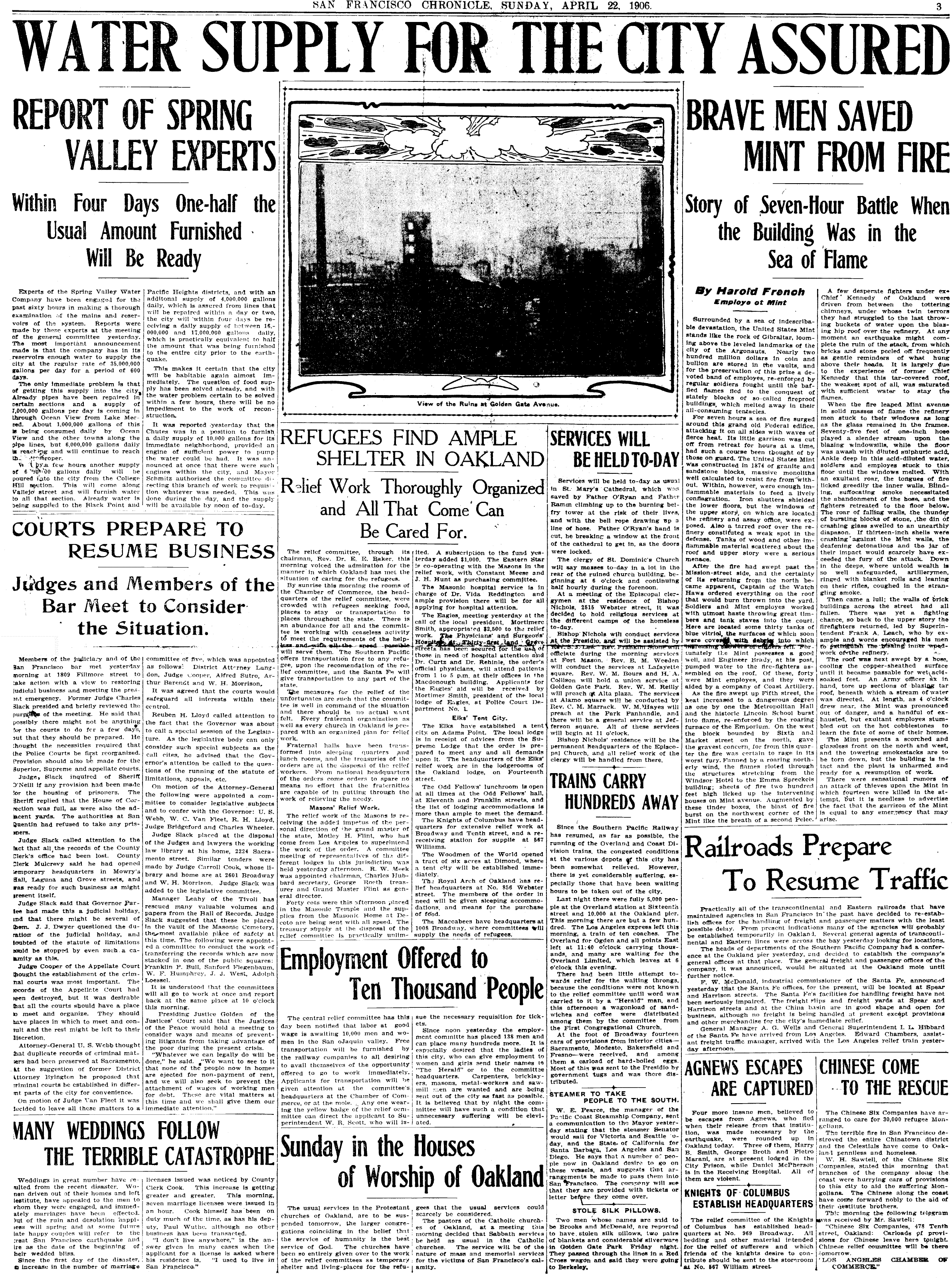 1906 Earthquake Analysis