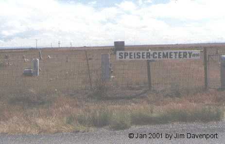 Speiser Cemetery Gate & Cemetery from road