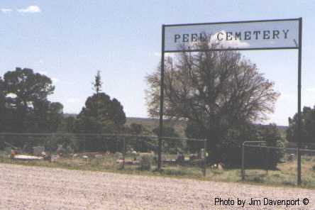 Entrance, Peel Cemetery in rural Dolores County, CO