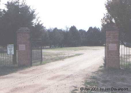 Entrance, Bear Caon Cemetery, Douglas County