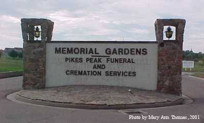 Memorial Gardens, Pikes Peak Funeral and Cremation Service, Colorado Springs, El Paso County, CO