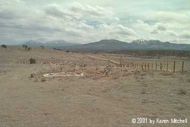 Maes Creek Cemetery, Huerfano County, CO looking east.