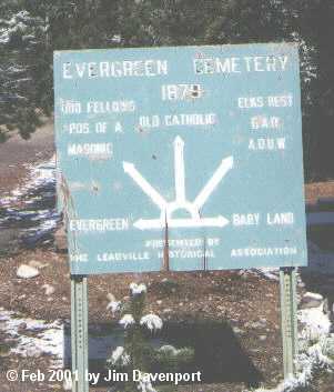 Evergreen Cemetery, IOOF Section, Leadville, Lake County, CO