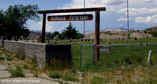 DeBeque Cemetery Sign