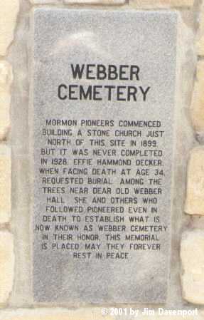 Pioneer Monument at Webber Cemetery south of Mancos, CO