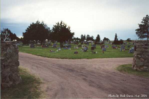Akron Cemetery, Washington County, CO taken at entrance 28 May 2001