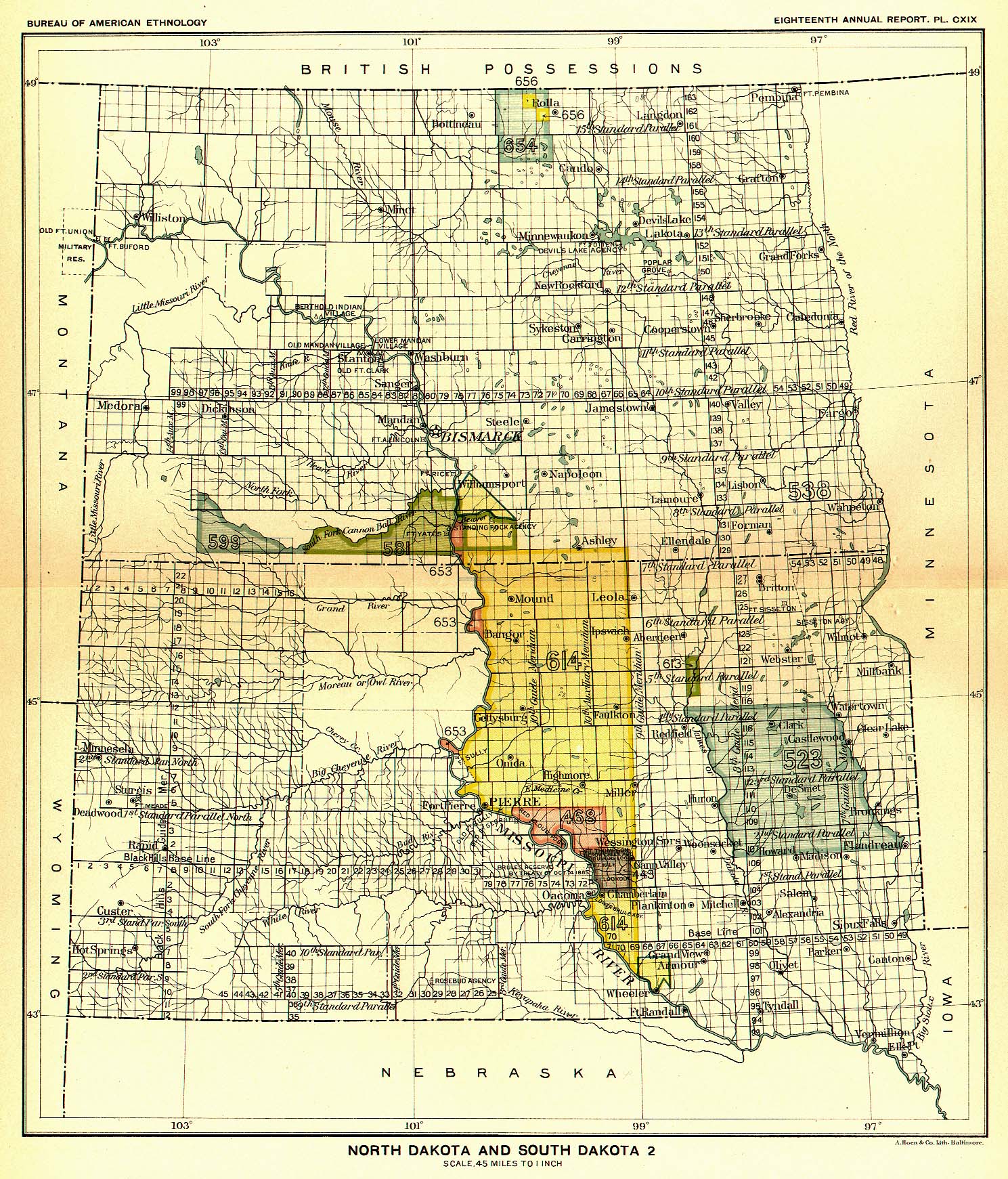 North Dakota and South Dakota 2, 
Map 12