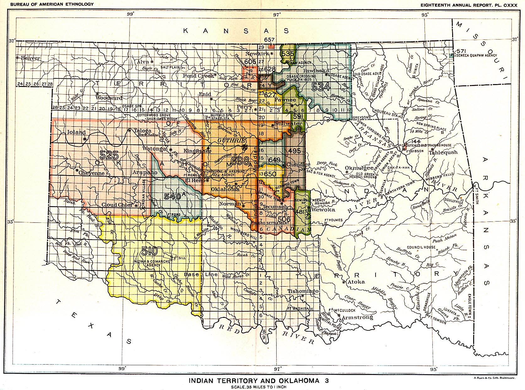  Indian Territory & Oklahoma 3, Map 
23