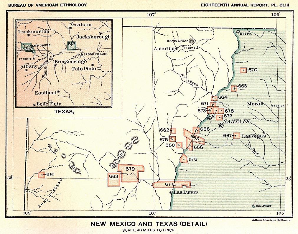 New Mexico & Texas (Detail), Map 
46