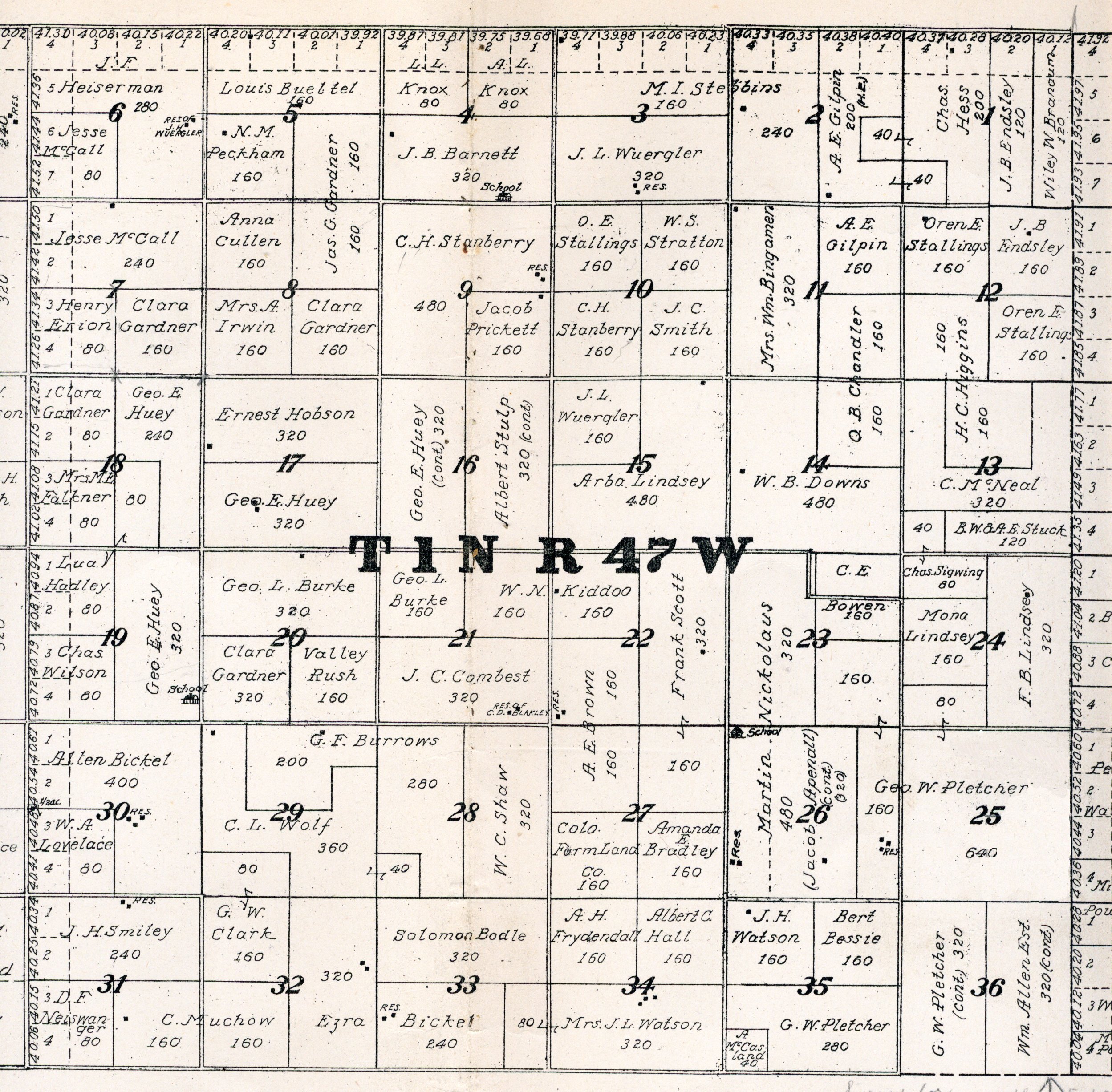 township and range map colorado