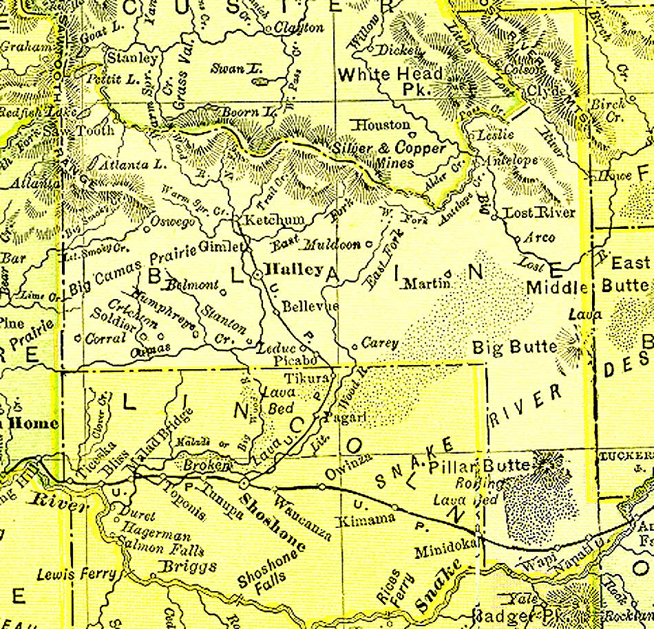 The Usgenweb Archives Digital Map Library Idaho Maps