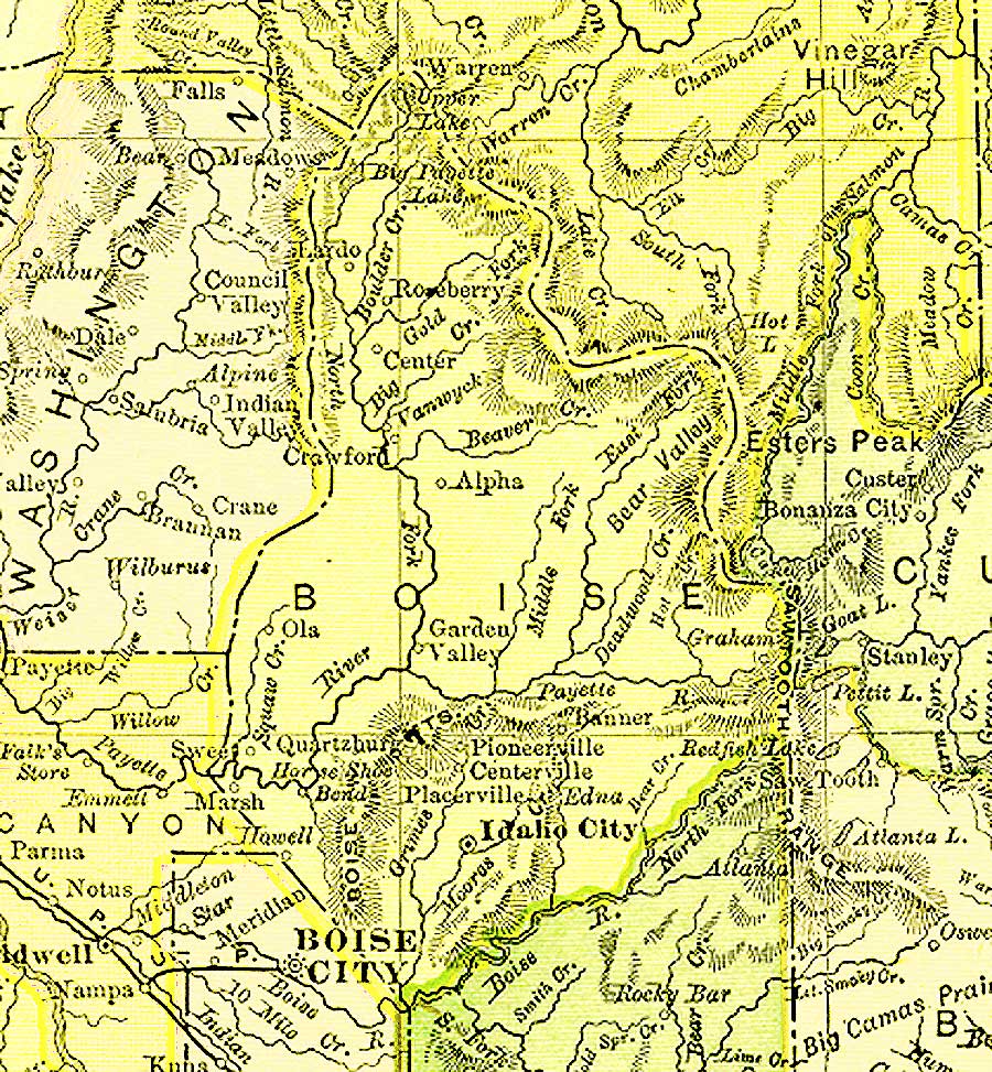 The Usgenweb Archives Digital Map Library Idaho Maps