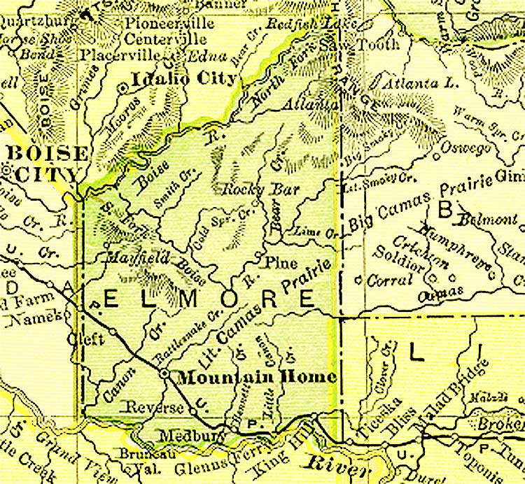 The Usgenweb Archives Digital Map Library Idaho Maps