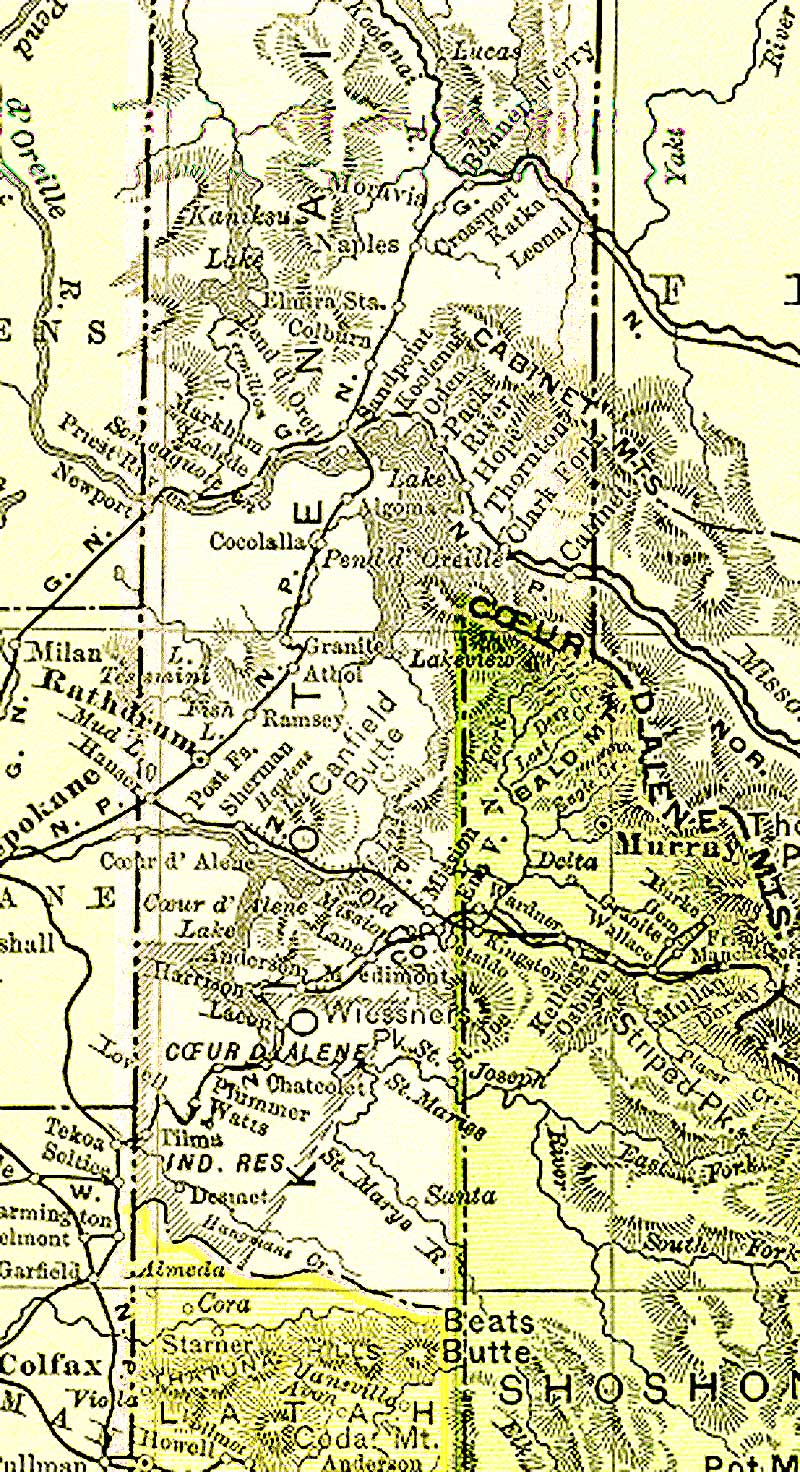 The Usgenweb Archives Digital Map Library Idaho Maps