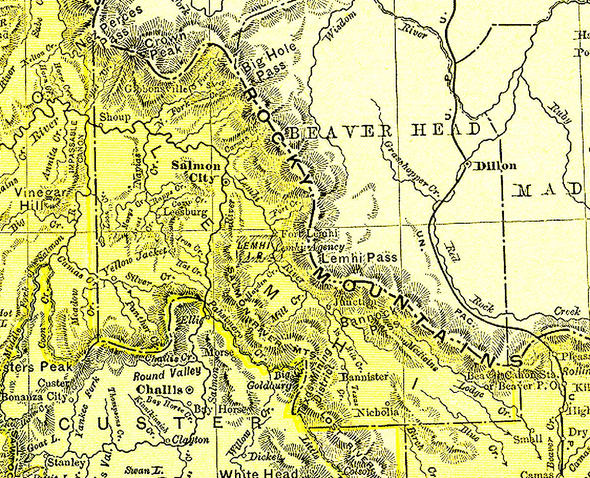 The Usgenweb Archives Digital Map Library Idaho Maps