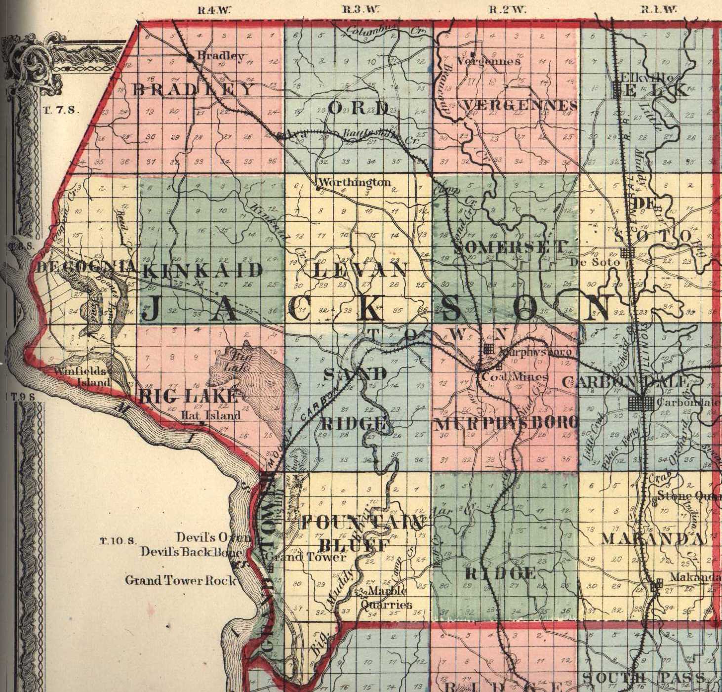 Jackson County, Illinois Maps and Gazetteers