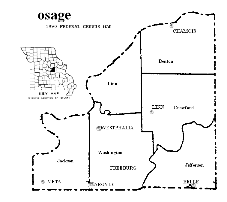 Osage County, Missouri: Maps and Gazetteers
