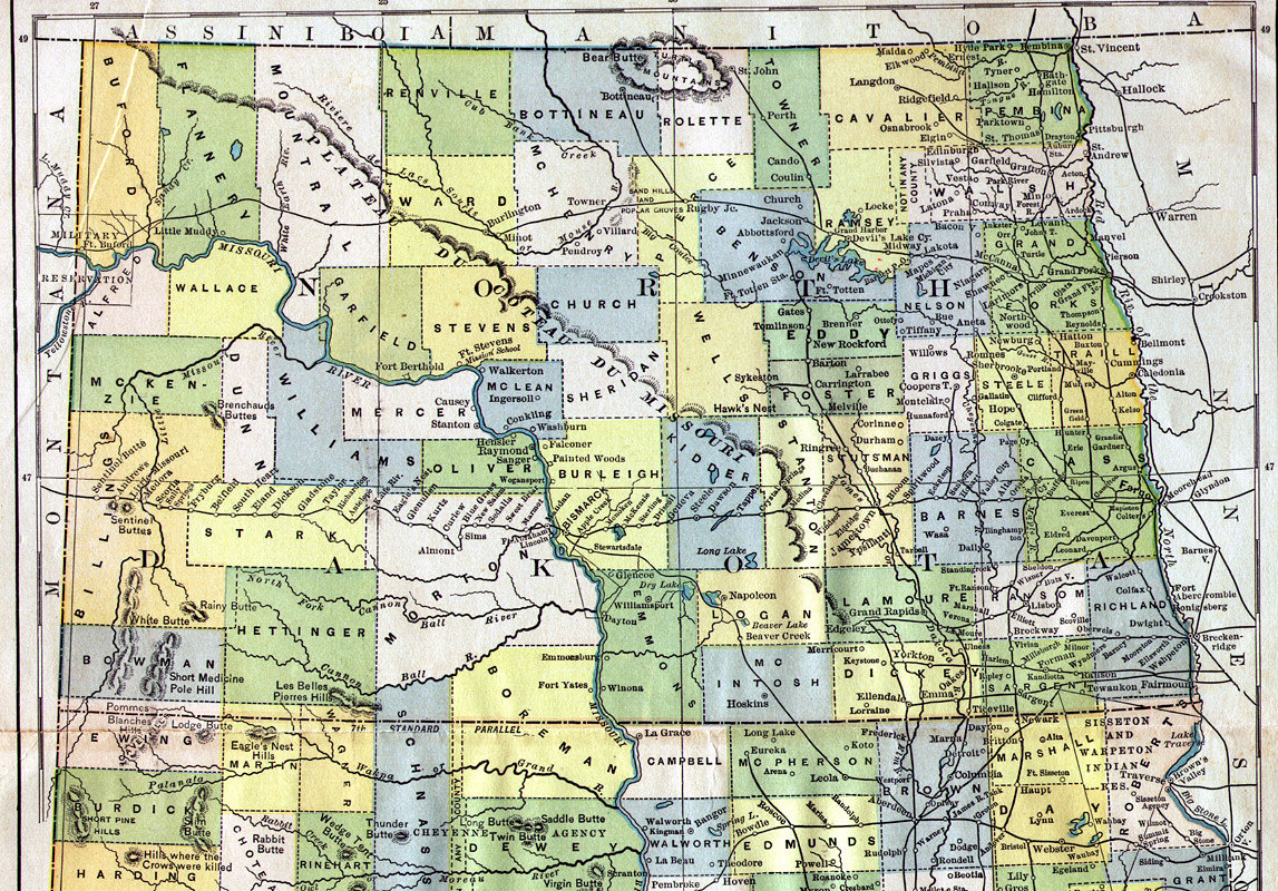 USGen Archives Digital Maps Project North Dakota