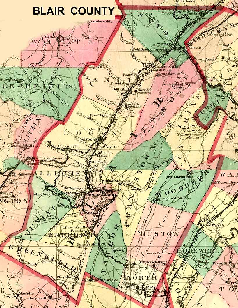 1797 PA MAP DELAWARE MONTGOMERY BUCKS BLAIR County Pennsylvania History SURNAMES 