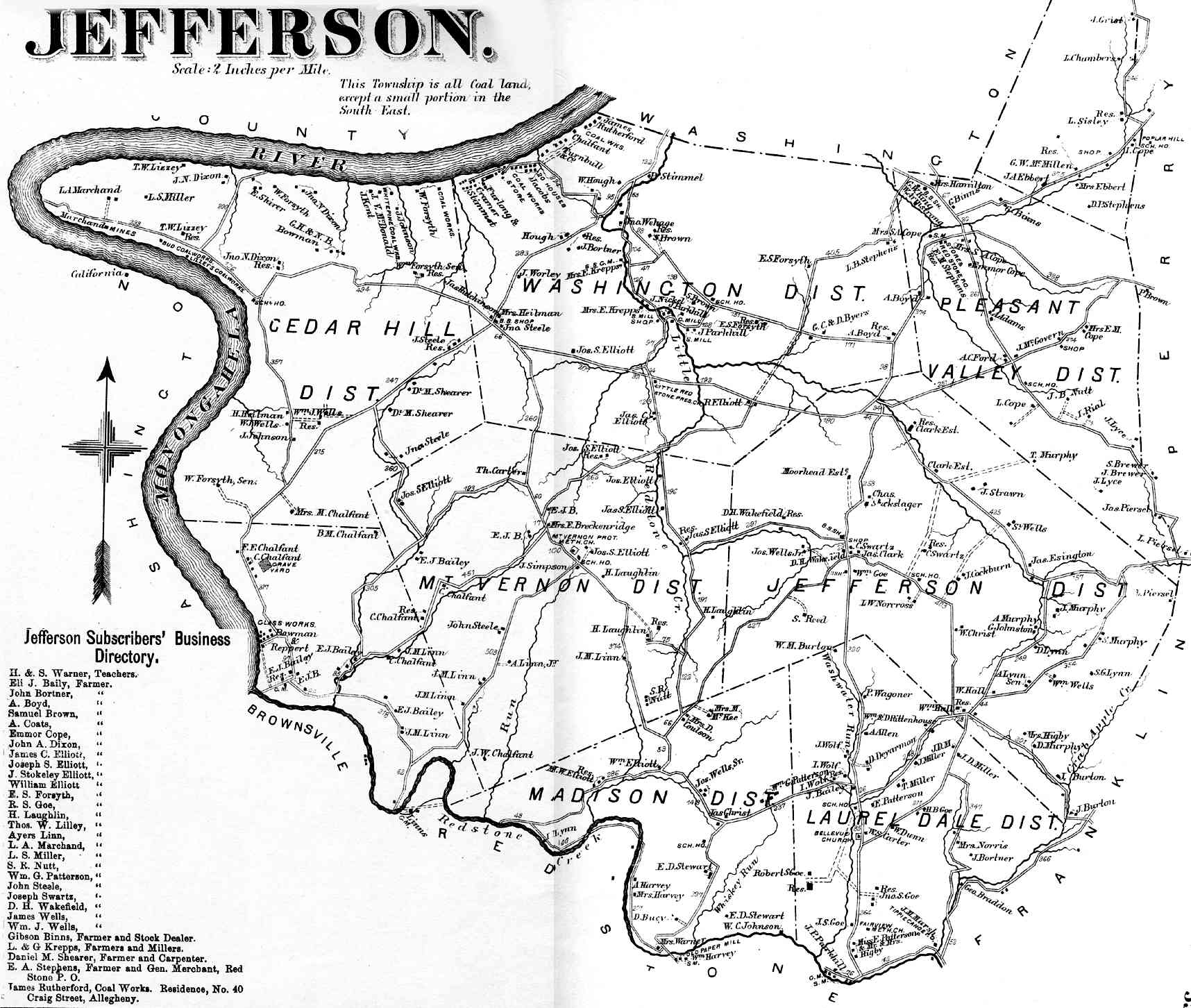 Fayette County Pa Map Fayette County Pennsylvania Maps, 1872