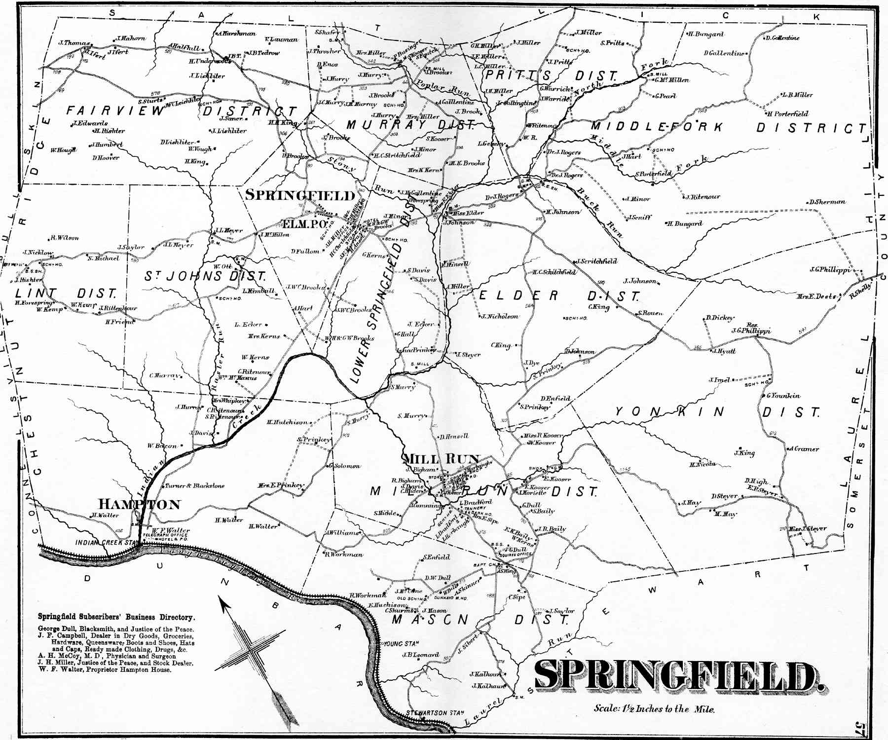 Fayette County Pa Gis Fayette County Pennsylvania Maps, 1872