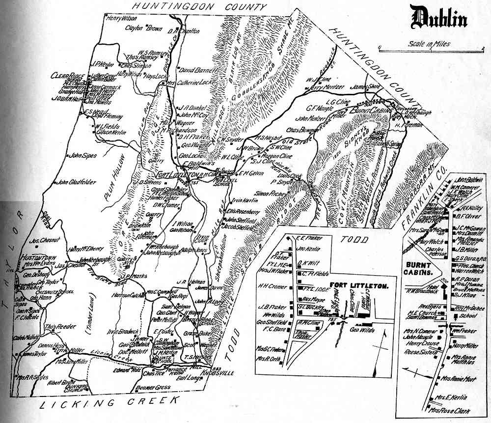 Fulton County Pa Map Fulton County Pennsylvania Atlas, 1916