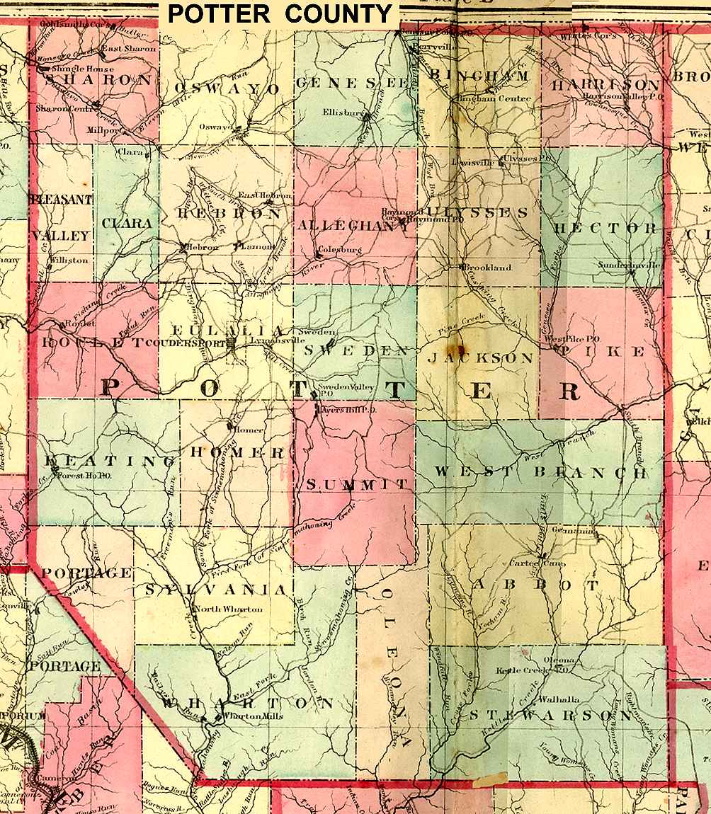 Potter County, Pennsylvania Maps and Gazetteers