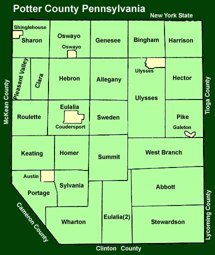 Potter County Townships