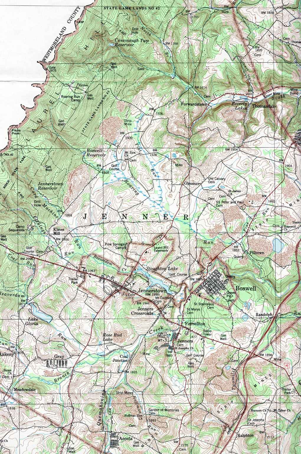 somerset county pa township map