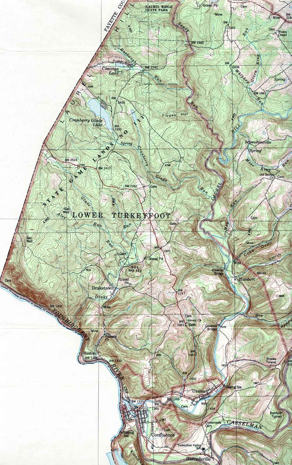 somerset county pa township map