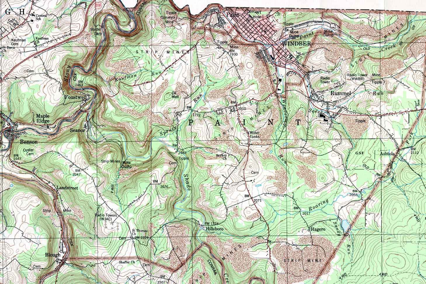 somerset county pa township map