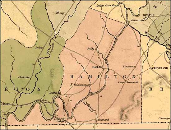 1839 TN MAP HENRY HICKMAN HOUSTON HUMPHREYS JACKSON COUNTY Tennessee History BIG 