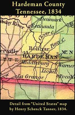 tennessee maps county hardeman map 1834 35k usgwarchives