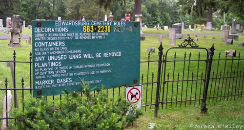 Edwardsburg Cemetery Sign
