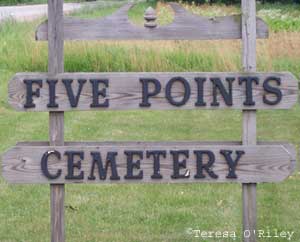 Five Points Cemetery Sign