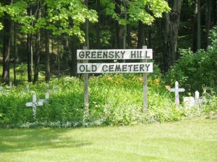 Greensky Hill Old Cemetery sign