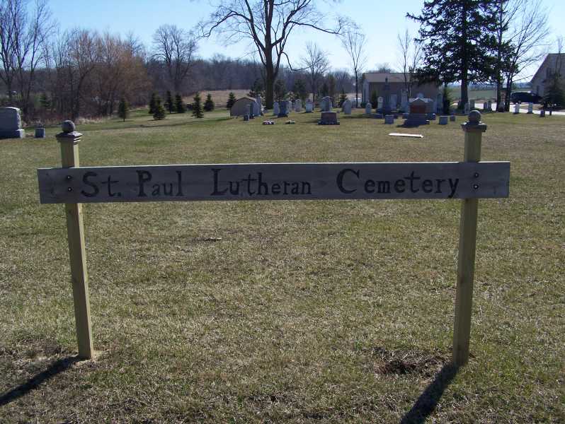 St. Paul's Lutheran Cemetery Sign
