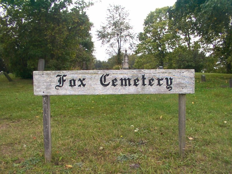 Fox Cemetery Sign