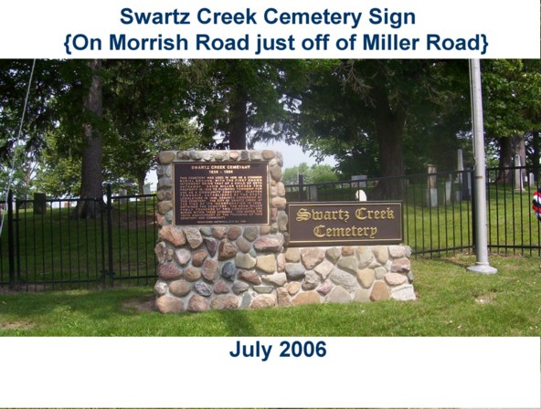 Swartz Creek Cemetery Entrance
