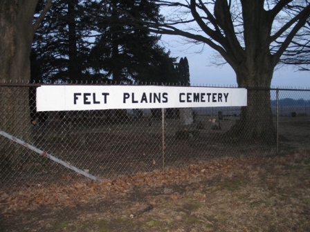Felt Plains Cemetery sign