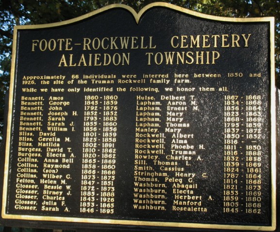 Foote-Rockwell Cemetery sign