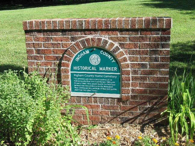 Ingham County Home Cemetery Sign