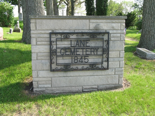 Lane Cemetery sign