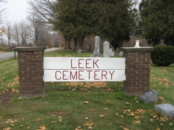 Leek Cemetery sign
