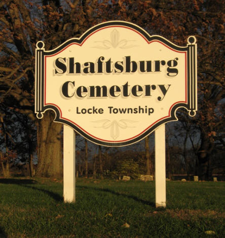 Shaftsburg Cemetery sign