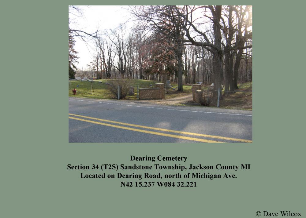 Dearing Cemetery Sign