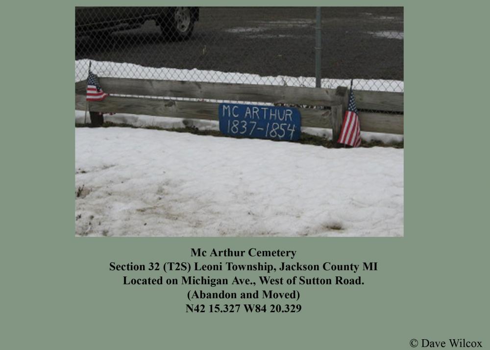 McArthur Cemetery Sign