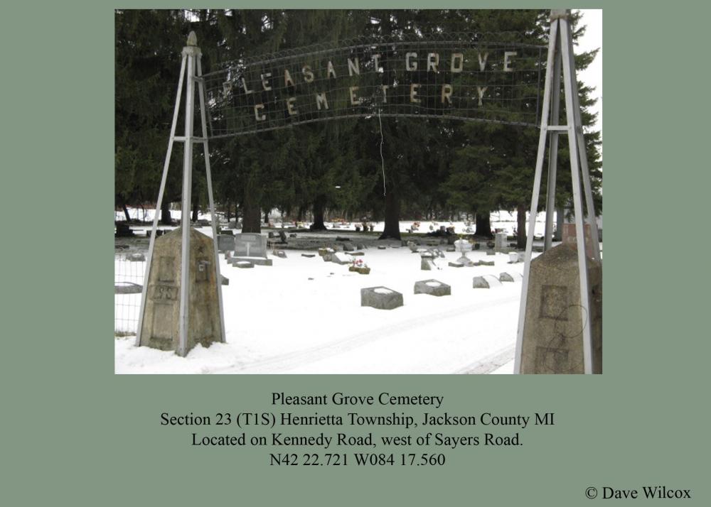 Plesant Grove Cemetery Sign