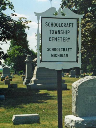 Schoolcraft Cemetery Sign